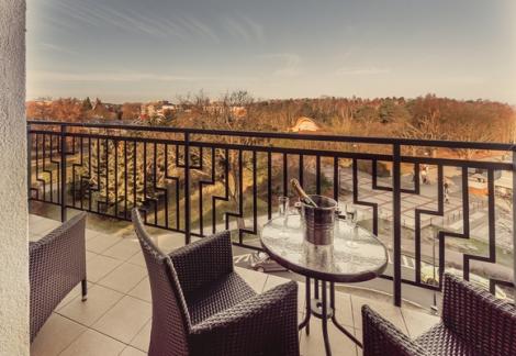 Aussicht vom Balkon (Beispiel), Villa Rezydent - Swinemünde