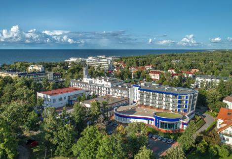 Hotel Unitral in Mielno, Blick in Richtung Ostsee